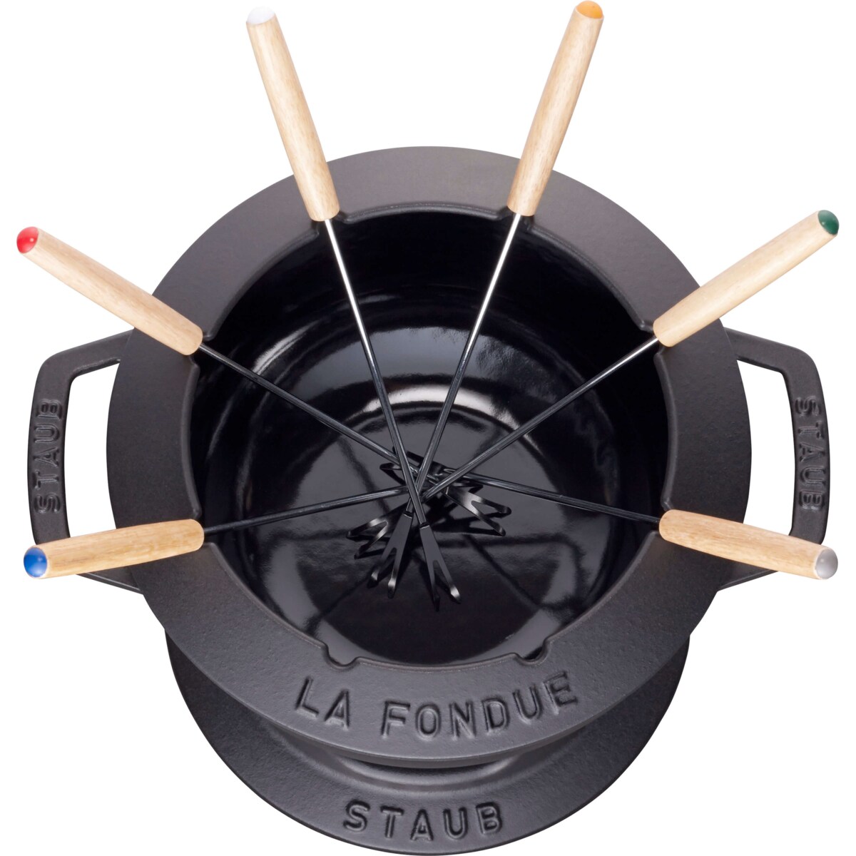 Zestaw do fondue Staub - 18 cm, Czarny