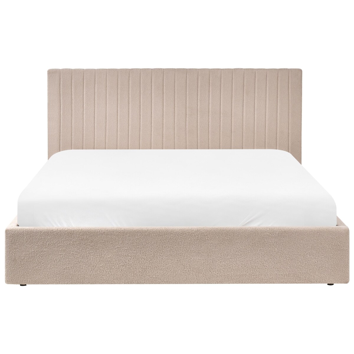 Łóżko z pojemnikiem Boucle VION 180 x 200 cm Beżowy