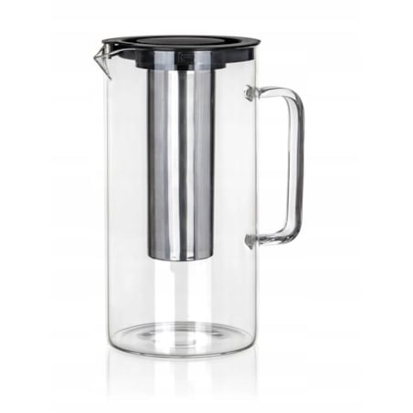 DZBANEK SZKLANY Z ZAPARZACZEM 2,5 L banquet sitko na herbatę zioła napoje