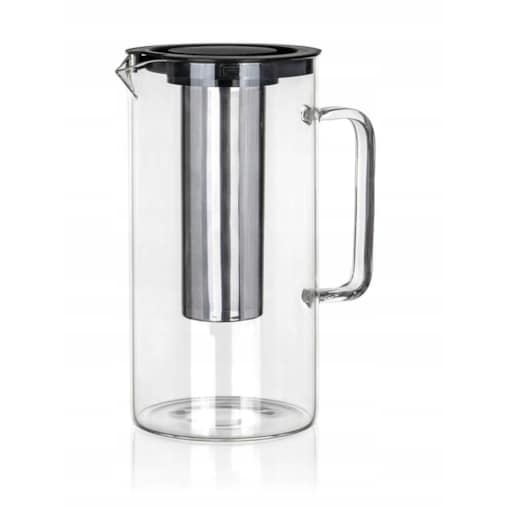 DZBANEK SZKLANY Z ZAPARZACZEM 2,5 L banquet sitko na herbatę zioła napoje