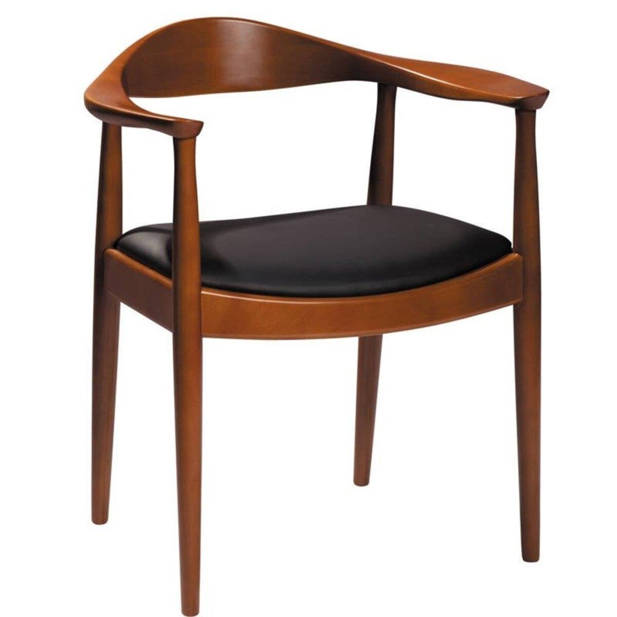 Drewniane krzesło vintage King MH-004CH-W Moos podłokietnik orzechowe