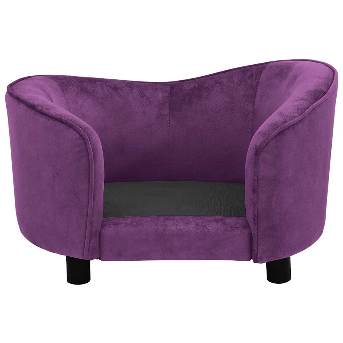vidaXL Sofa dla psa, burgundowa, 69x49x40 cm, pluszowa