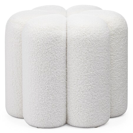 Pufa ozdobna boucle 43x45,5x45,5 cm SALIANA
