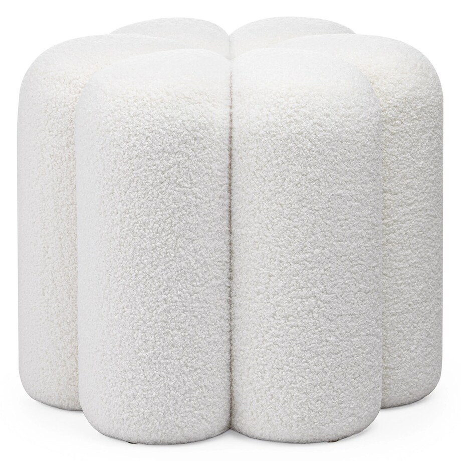 Pufa ozdobna boucle 43x45,5x45,5 cm SALIANA