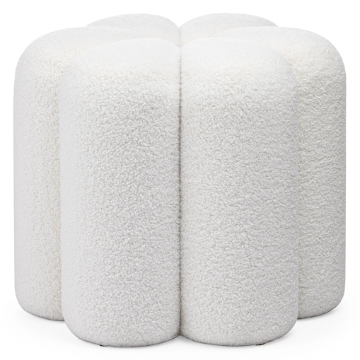 Pufa ozdobna boucle 43x45,5x45,5 cm SALIANA