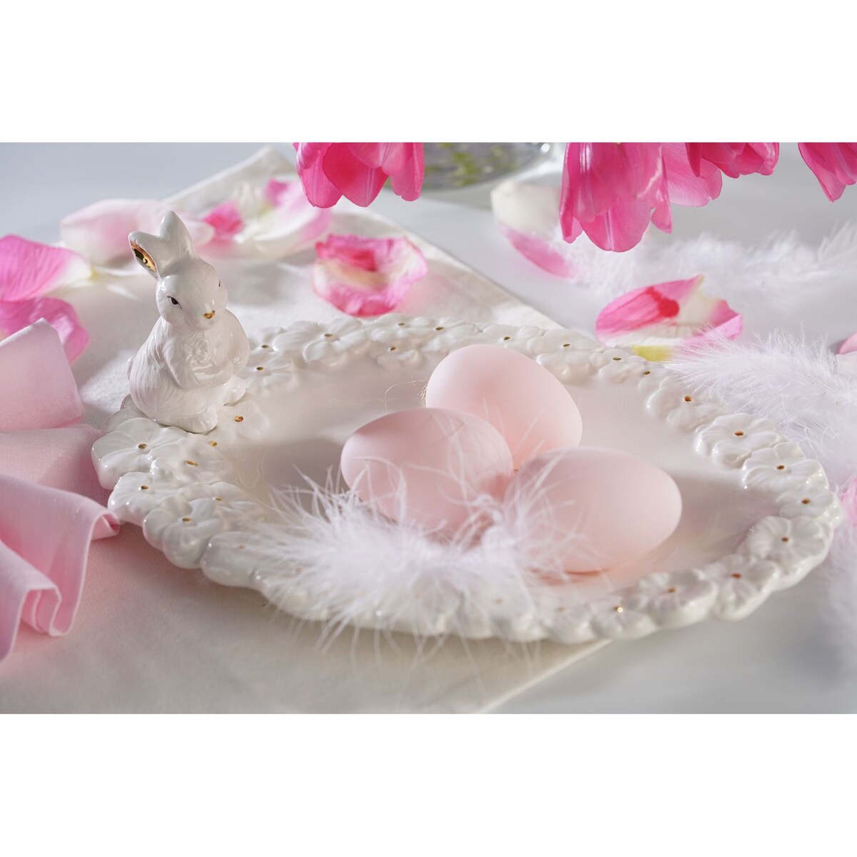 VILLA ITALIA Półmisek wielkanocny z zajączkiem 26 cm owalny BUNNY