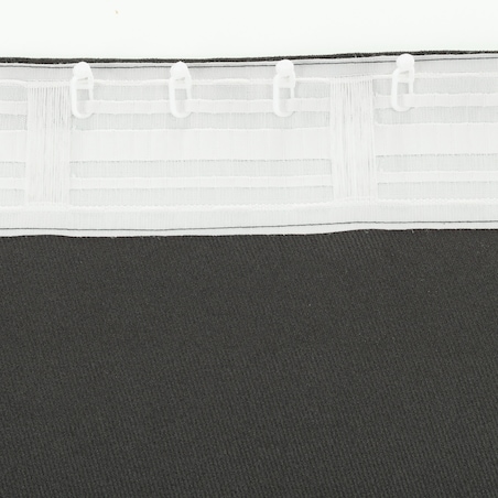 Zasłona BASIC na taśmie marszczącej 140x260cm czarny szenil 1 szt. 140x260 czarny