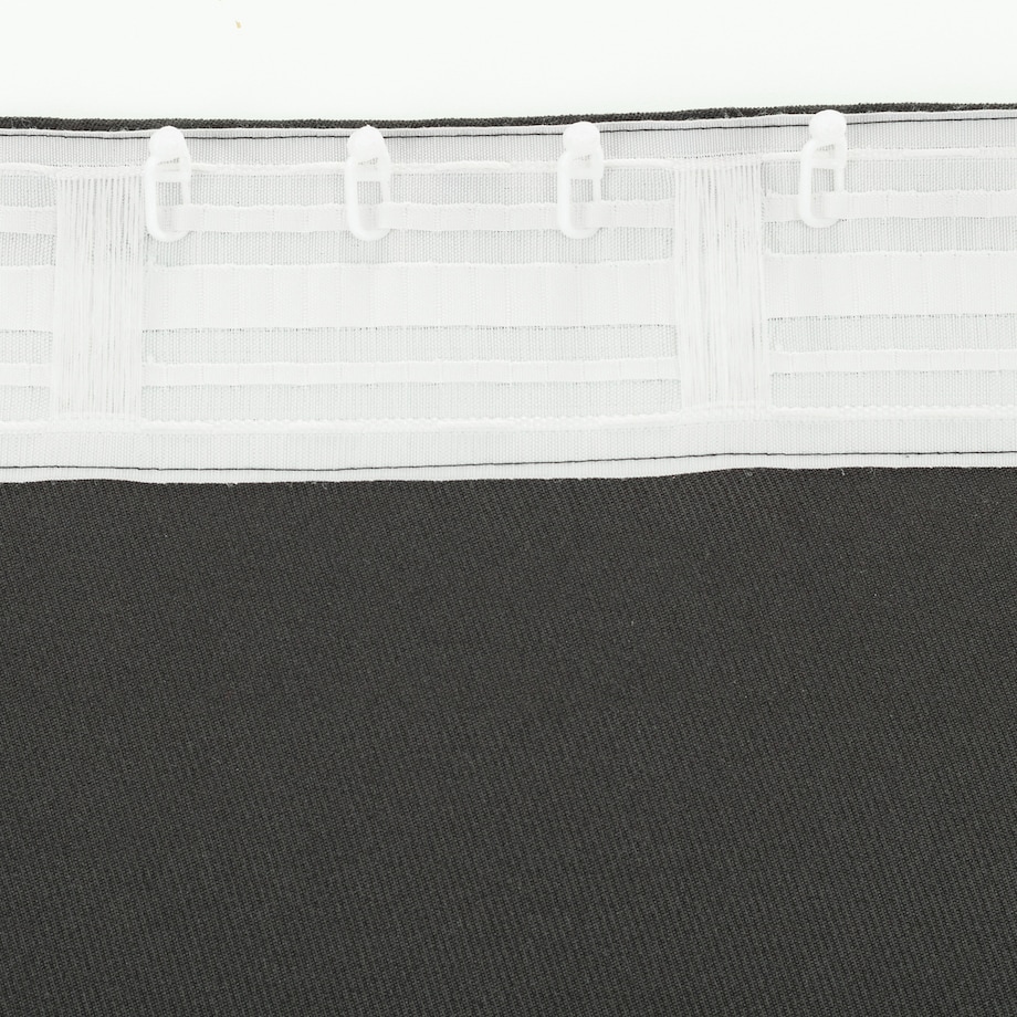 Zasłona BASIC na taśmie marszczącej 140x260cm czarny szenil 1 szt. 140x260 czarny