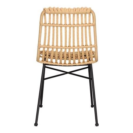 KRZESŁO Surabaya Z TECHNORATTANU czarne stalowe nogi