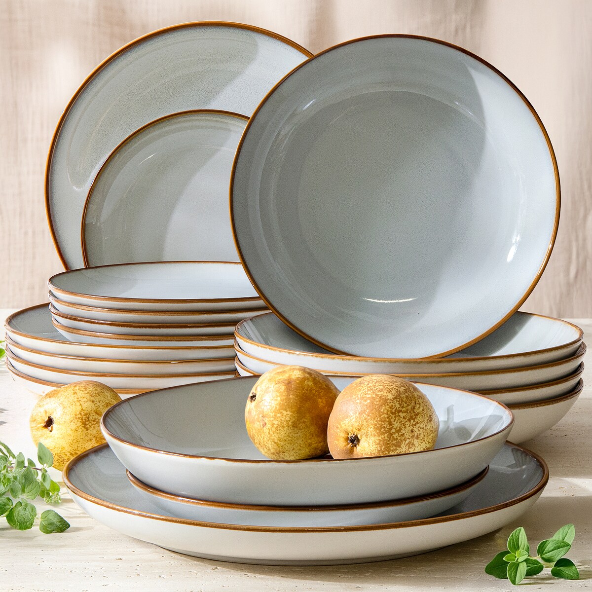 PORTOFINO Zestaw obiadowy 6 os. (18 el.)