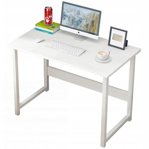 Biurko komputerowe białe stolik loft pod laptop komputer skandynawski 80 cm