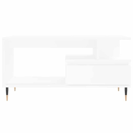 vidaXL Stolik kawowy, biały 90x49x45 cm, materiał drewnopochodny
