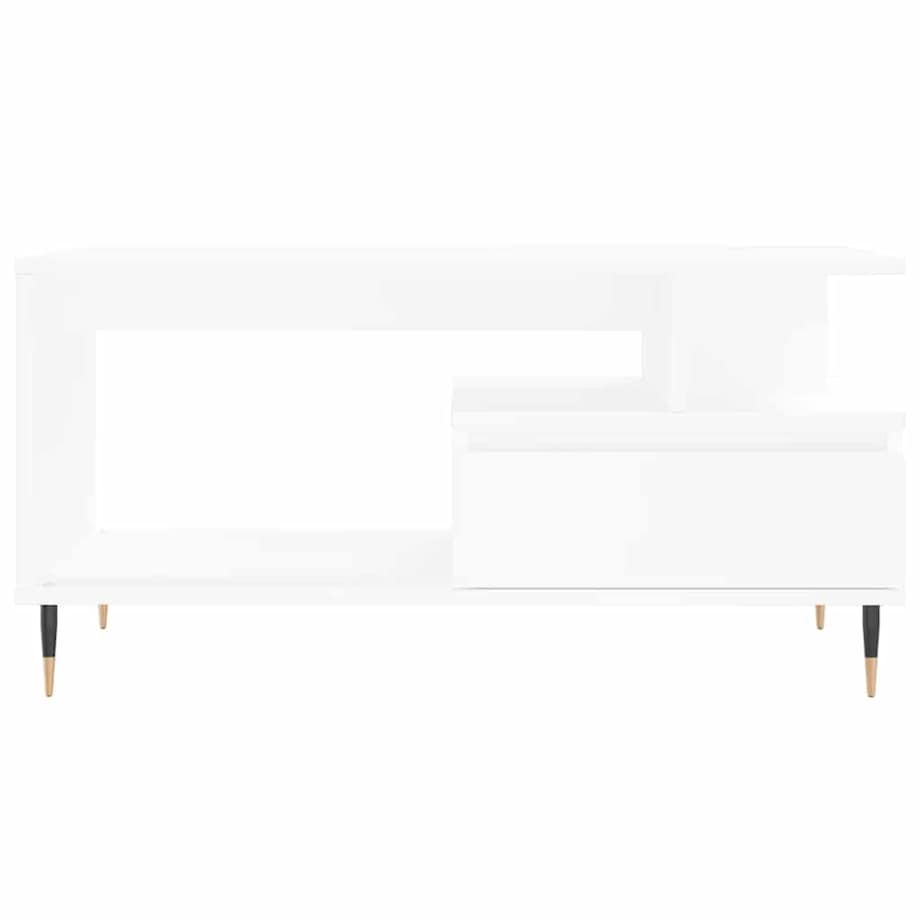 vidaXL Stolik kawowy, biały 90x49x45 cm, materiał drewnopochodny
