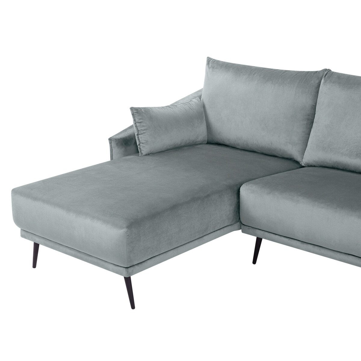 Narożnik welurowy szary VARDE