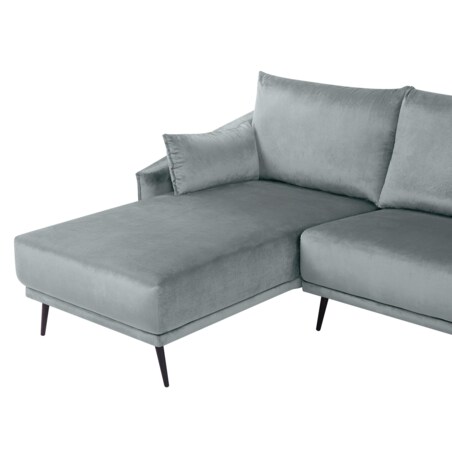 Narożnik welurowy szary VARDE