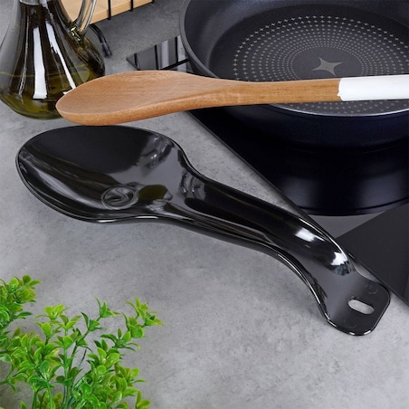 Podstawka Podkładka na Łyżkę Chochlę Czarna Duży Ociekacz Chroni Blat Stół