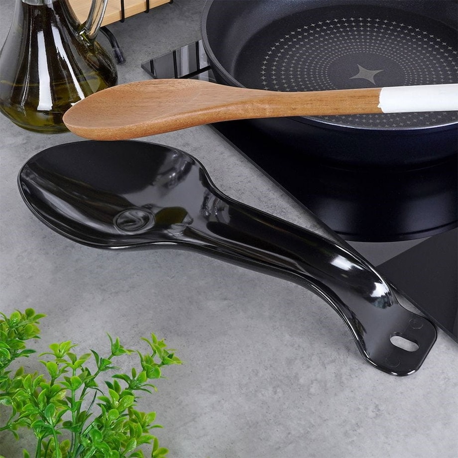 Podstawka Podkładka na Łyżkę Chochlę Czarna Duży Ociekacz Chroni Blat Stół