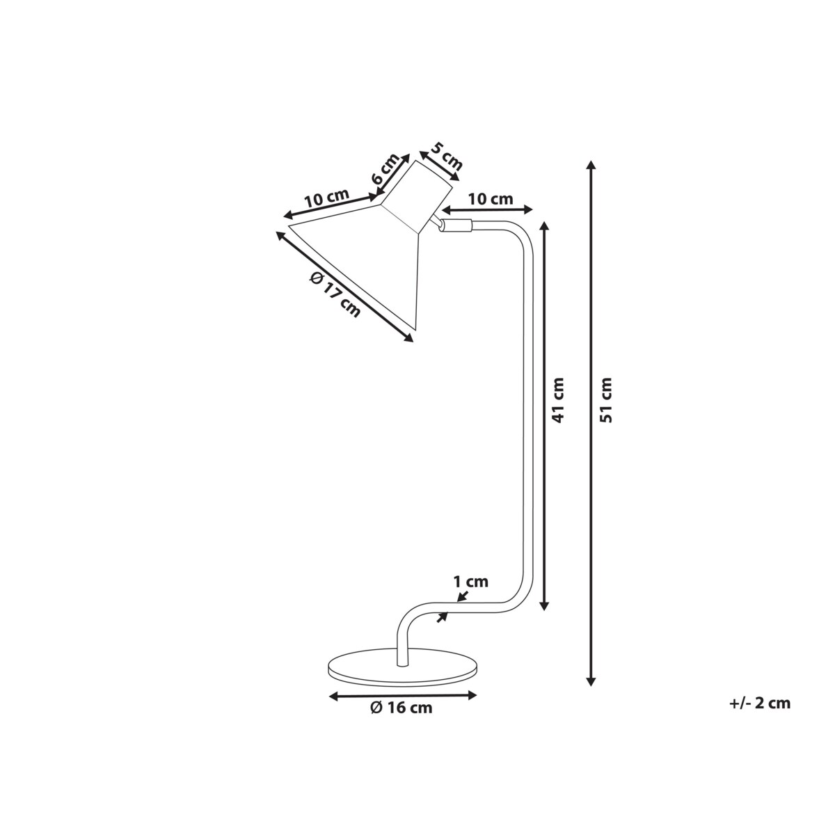 Lampa biurkowa regulowana metalowa pomarańczowa RIMAVA