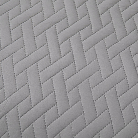 Narzuta na Łóżko 200 x 220 Pikowana Dash Srebrny Dwustronna Jednokolorowa