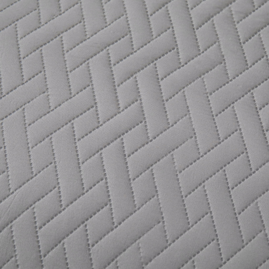 Narzuta na Łóżko 200 x 220 Pikowana Dash Srebrny Dwustronna Jednokolorowa