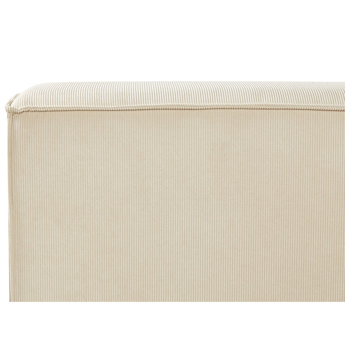 Łóżko sztruksowe 180 x 200 cm beżowe LINARDS