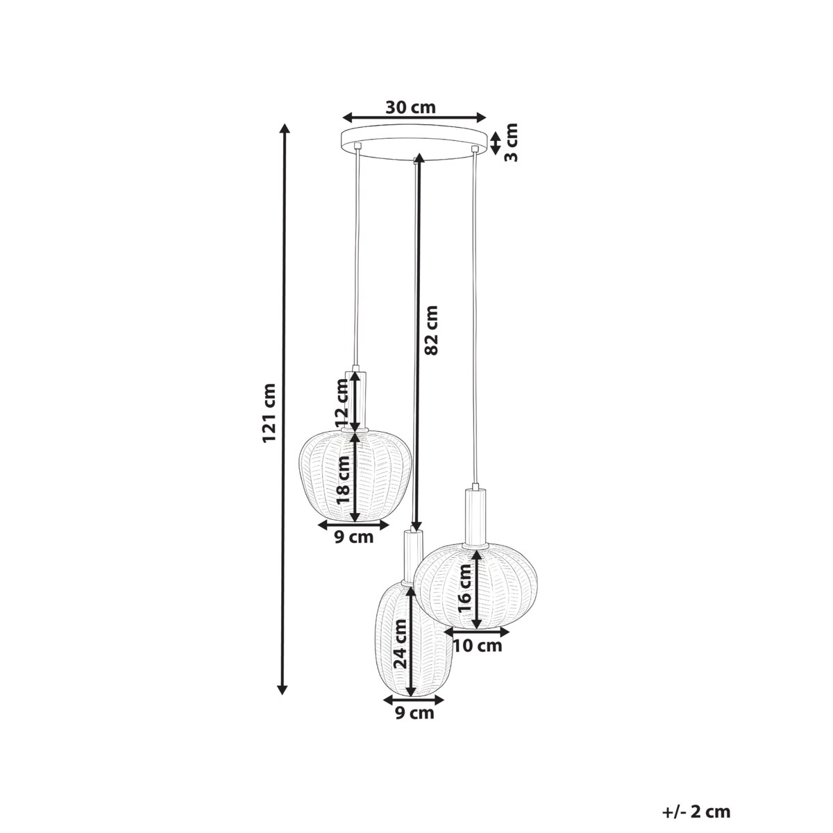 Lampa wisząca NJORO Metal Kolorowy