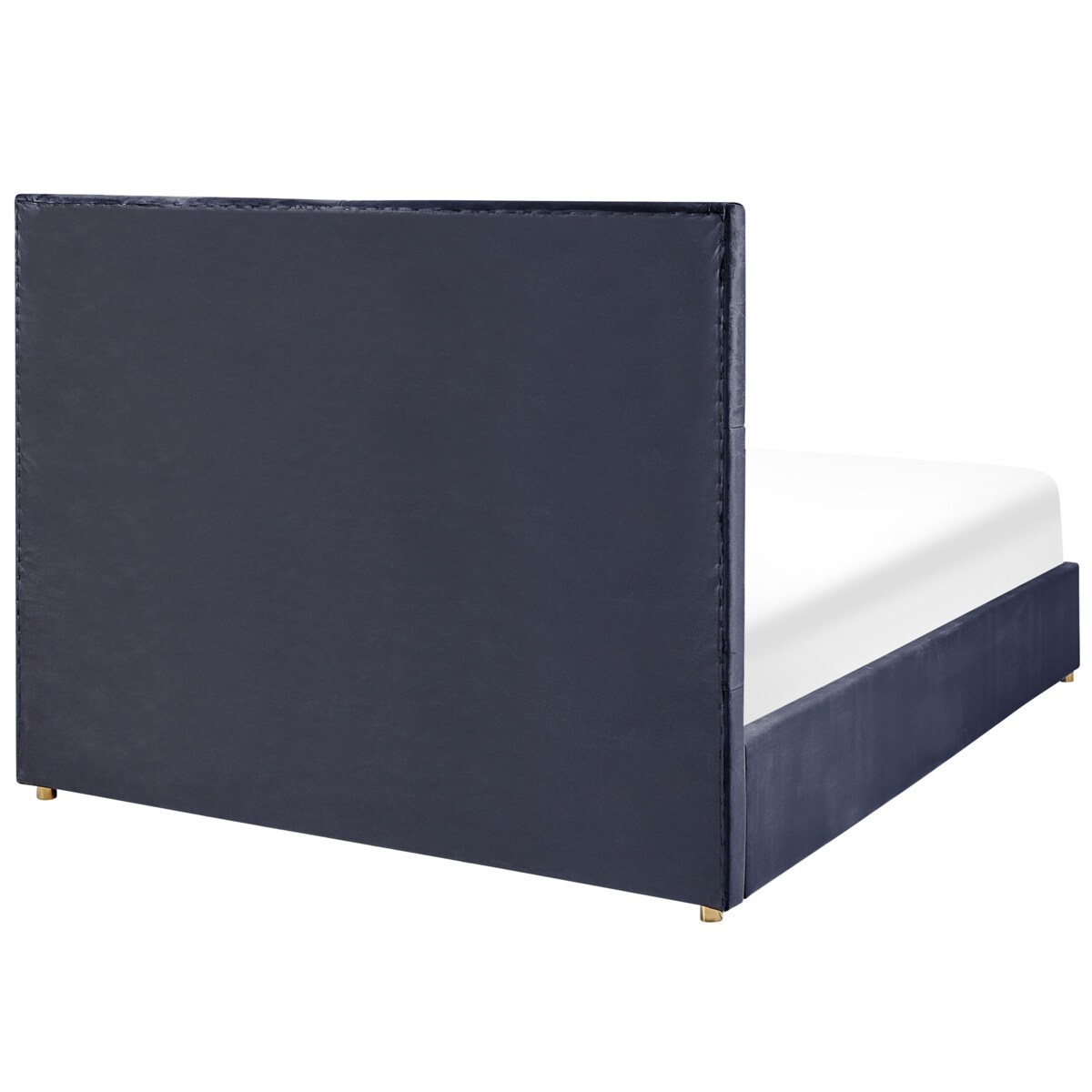 Łóżko welurowe z pojemnikiem 160 x 200 cm czarne VERNOYES