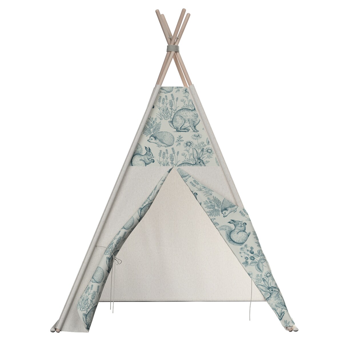 Tipi, ecru-niebieski, 110 x 110 x 155 cm, Magic Collection