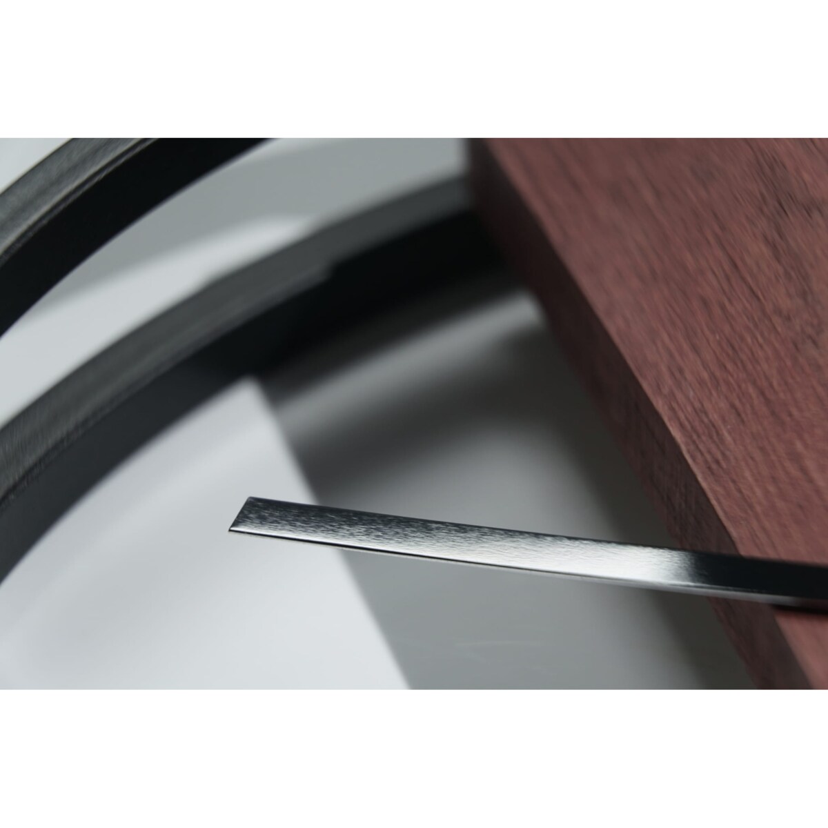 Zegar ścienny drewniany LOFT OVAL mahoń 50cm