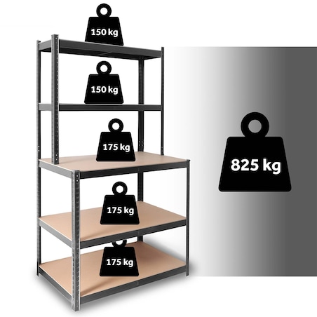 Regał metalowy stół warsztatowy Humberg HR-855 180x100x60 cm 825 kg 4855