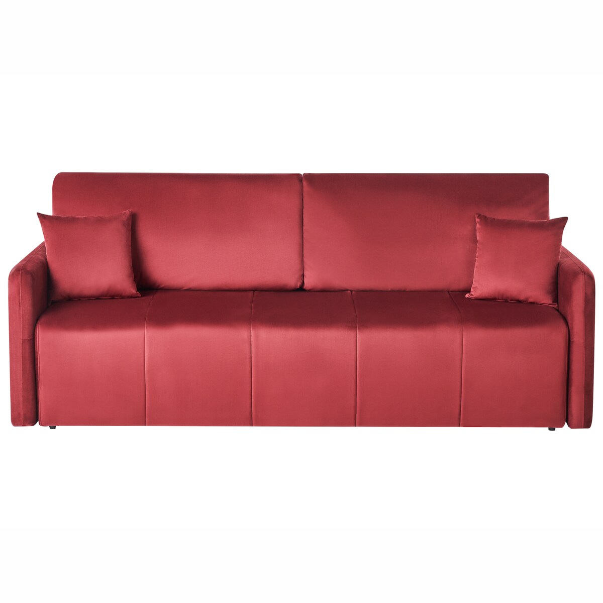 Sofa rozkładana dla 3 osób EGGE Welur Burgundowy