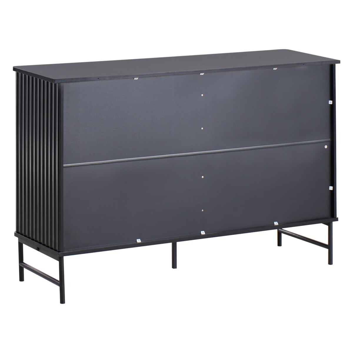 Komoda 6 szuflad GLASTONBURY 80 cm Czarny