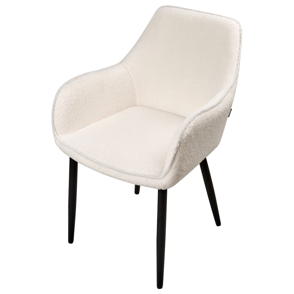 Zestaw 2 krzeseł do jadalni ALDEN Boucle Biały