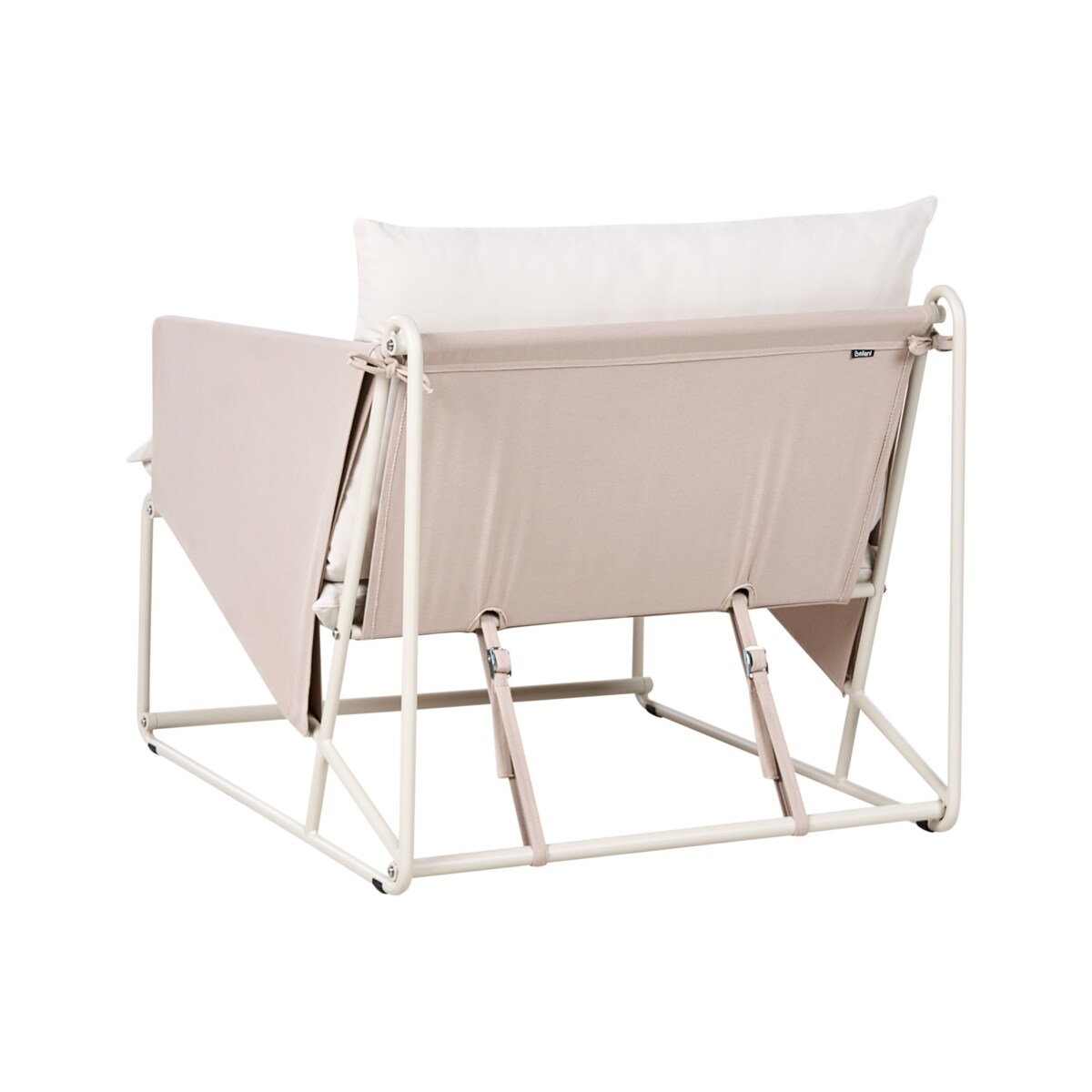 Krzesło ogrodowe z poduszką PONTE Metal Beżowoszary