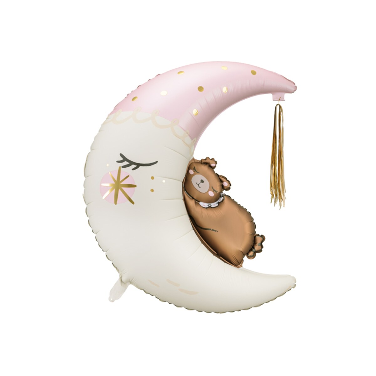 Balon foliowy Miś na księżycu, 80x98 cm, mix