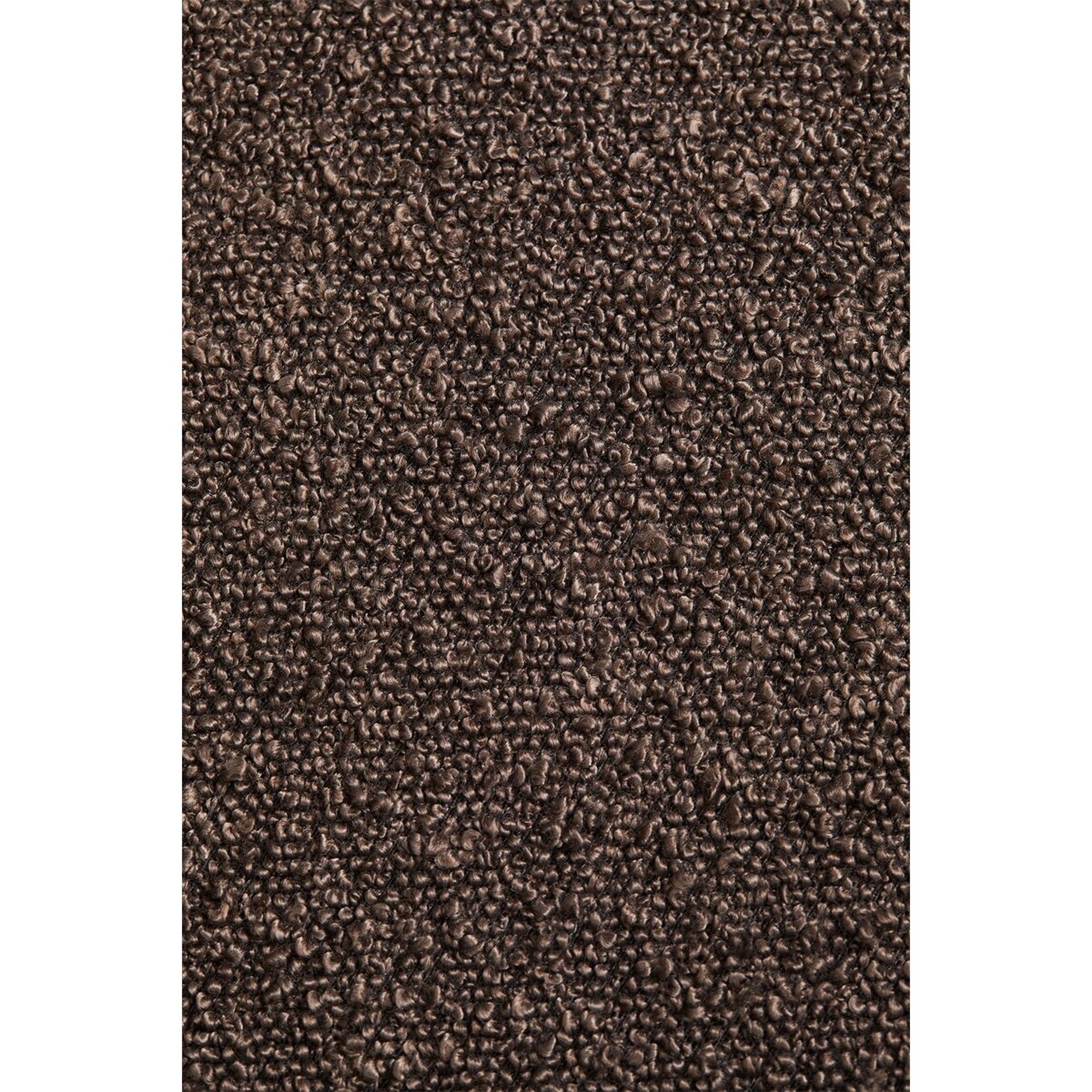 Fotel z podłokietnikami, drewno i tkanina bouclé, Lucca, czekoladowy