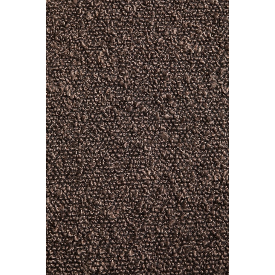 Fotel z podłokietnikami, drewno i tkanina bouclé, Lucca, czekoladowy