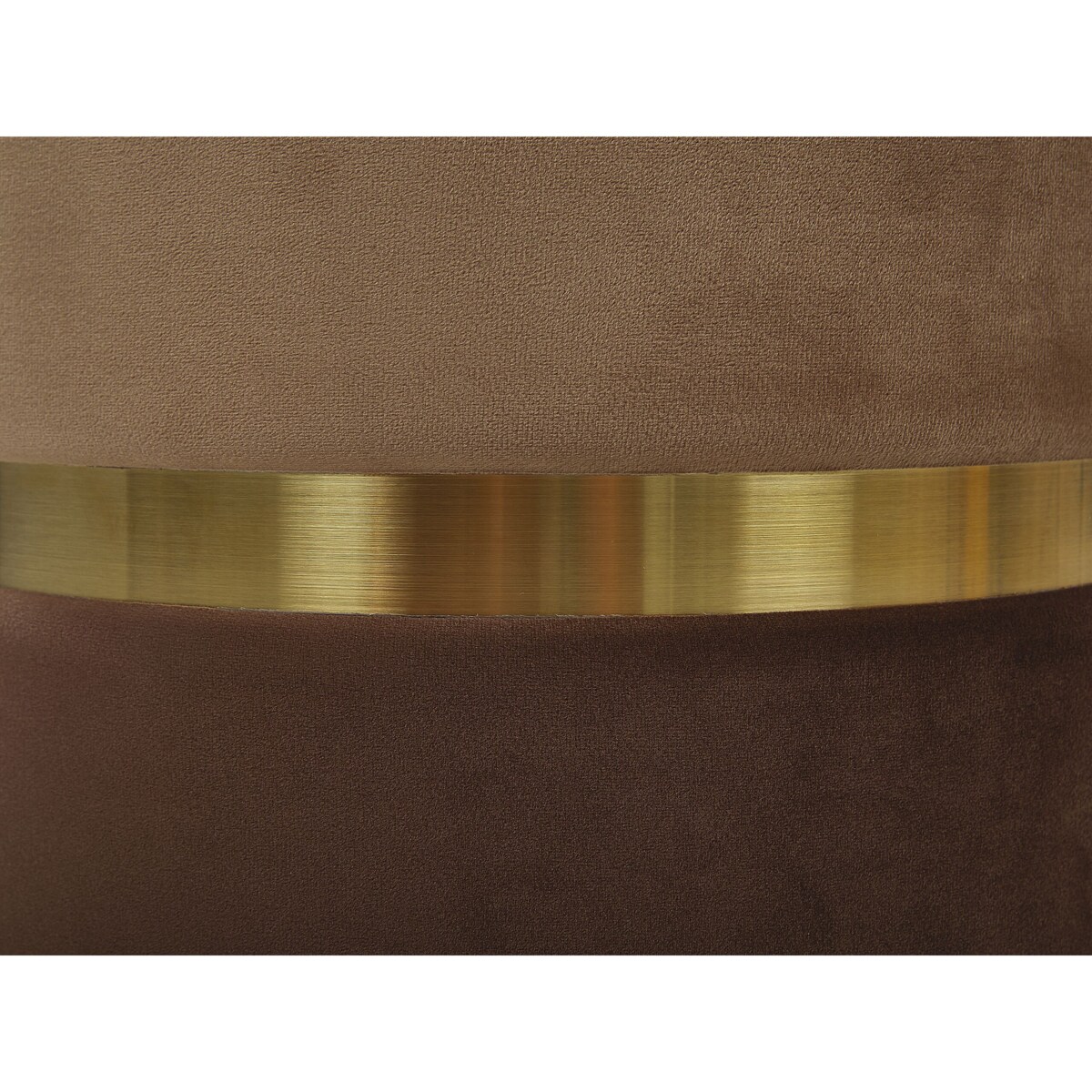 Zestaw 2 pufów ze schowkiem brązowy WICHITA