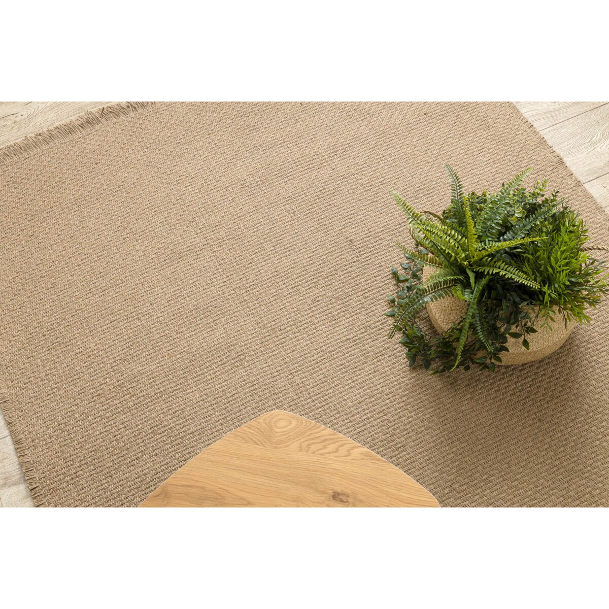 Dywan JUTE 3731 ciemny beż jednolity - 160x220 cm