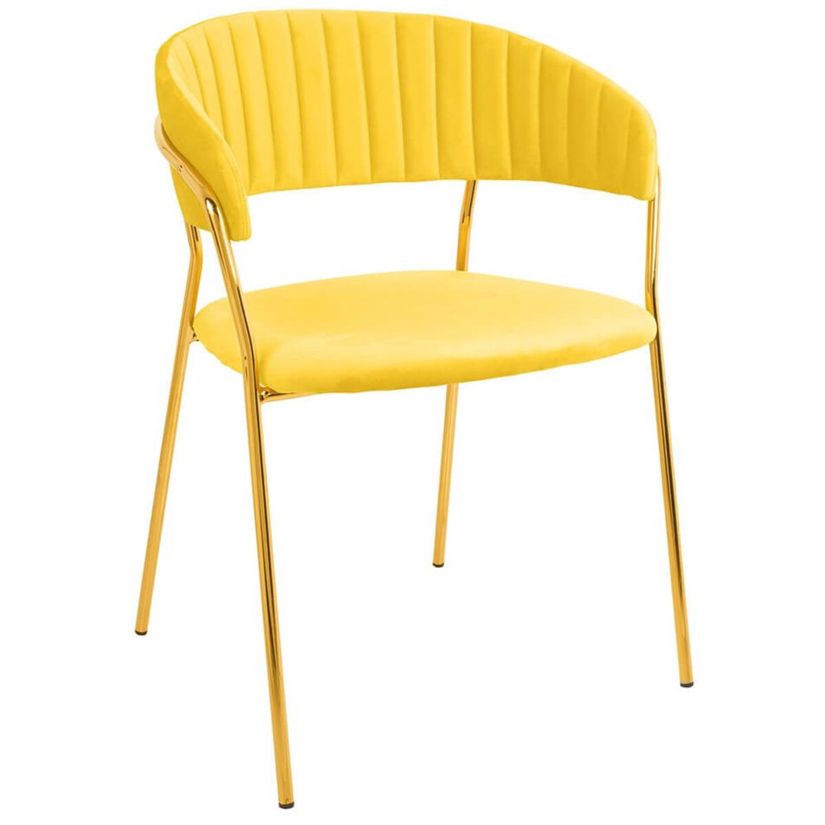 Welurowe krzesło Margo KH121100121.42 King Home tapicerowane żółte