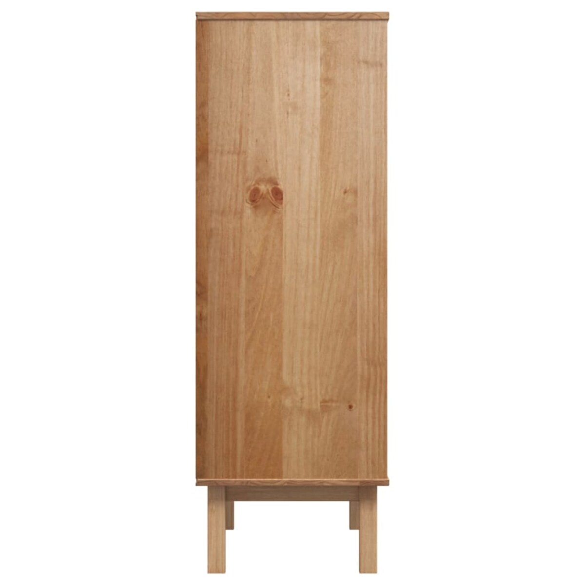 vidaXL Szafka OTTA, brązowo-biała, 85x43x125 cm, lita sosna