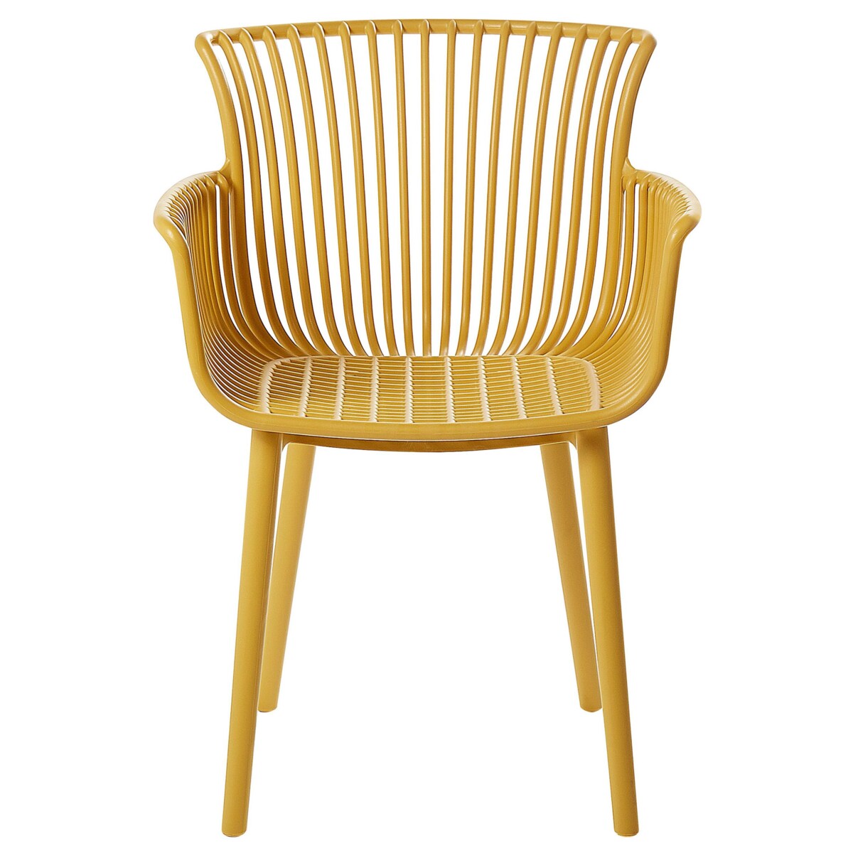 Zestaw 4 krzeseł ogrodowych PESARO Żółty