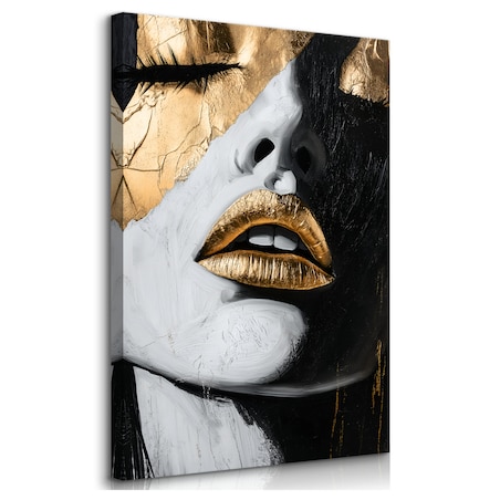 OBRAZ DO SYPIALNI NA PŁÓTNIE PORTRET KOBIETY ABSTRAKCJA STYL GLAMOUR 50x70cm