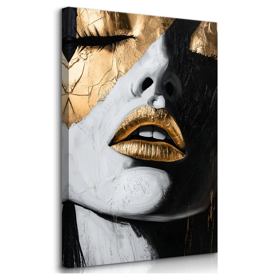 OBRAZ DO SYPIALNI NA PŁÓTNIE PORTRET KOBIETY ABSTRAKCJA STYL GLAMOUR 50x70cm