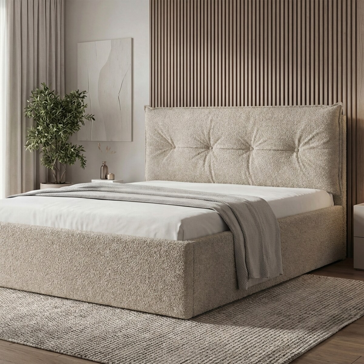 Łóżko Tapicerowane Regal 160X200 Stelaż Pojemnik Na Pościel Loop 03