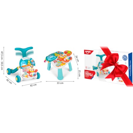Interaktywny chodzik pchacz stolik edukacyjny Ricokids