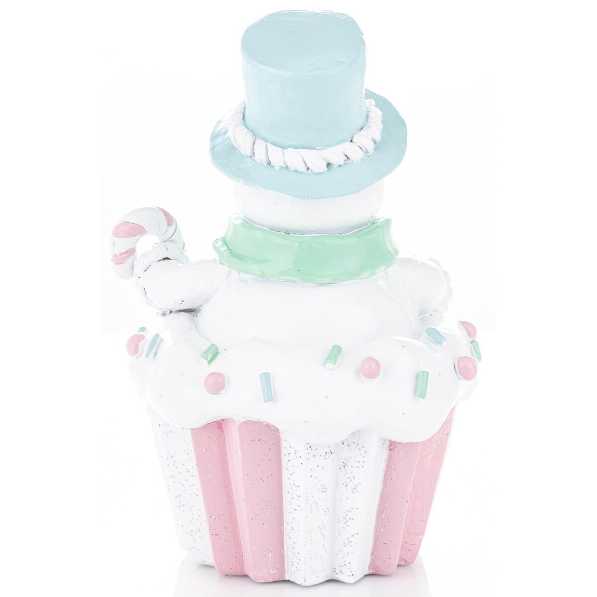 Dekoracja bałwanek na muffince 15x10x9 cm PUPAZZO DI NEVE