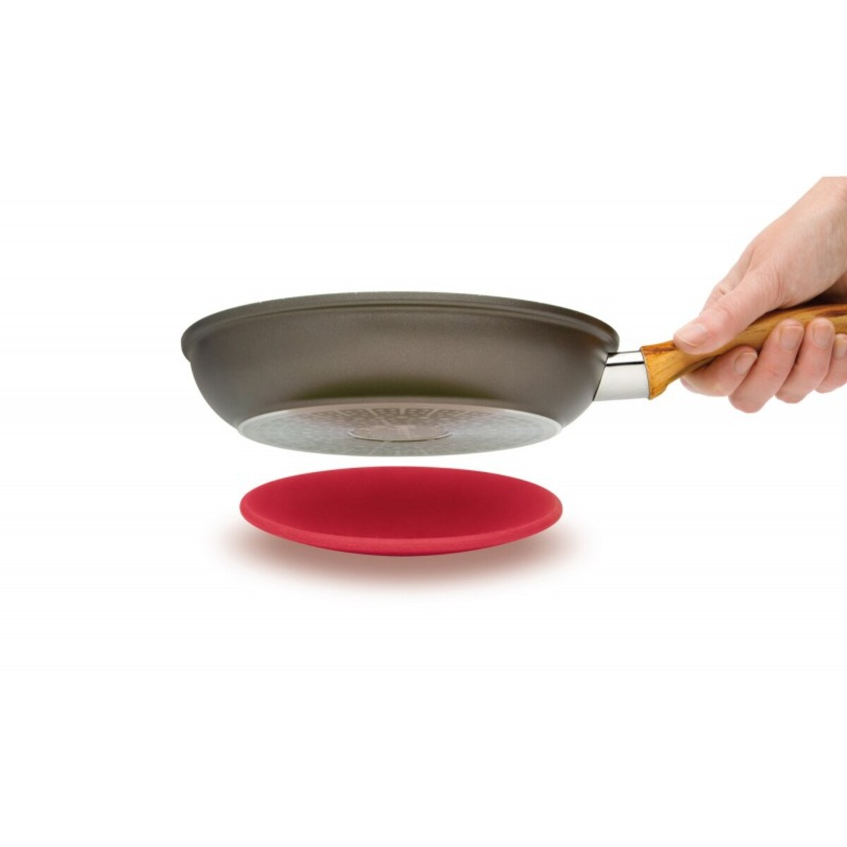 SILIKONOWA PODKŁADKA POD GORĄCE NACZYNIA 15 CM CZERWONA