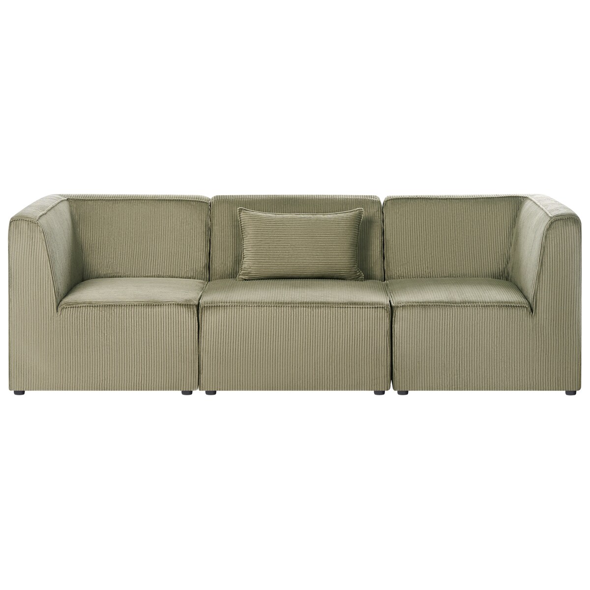 Sofa modułowa dla 3 osób LEMVIG Sztruks Zielony