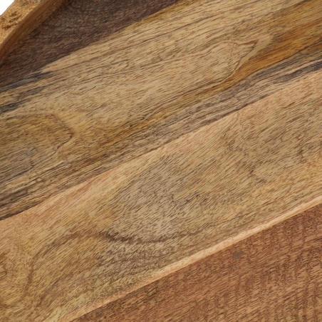 vidaXL Stolik kawowy, lite drewno mango i stal, 50 x 40 cm